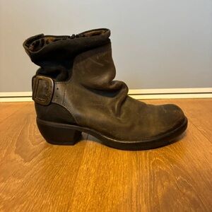 Fly London Dark Brown Ankle Boots